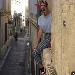 brandy melville striped tilden pants